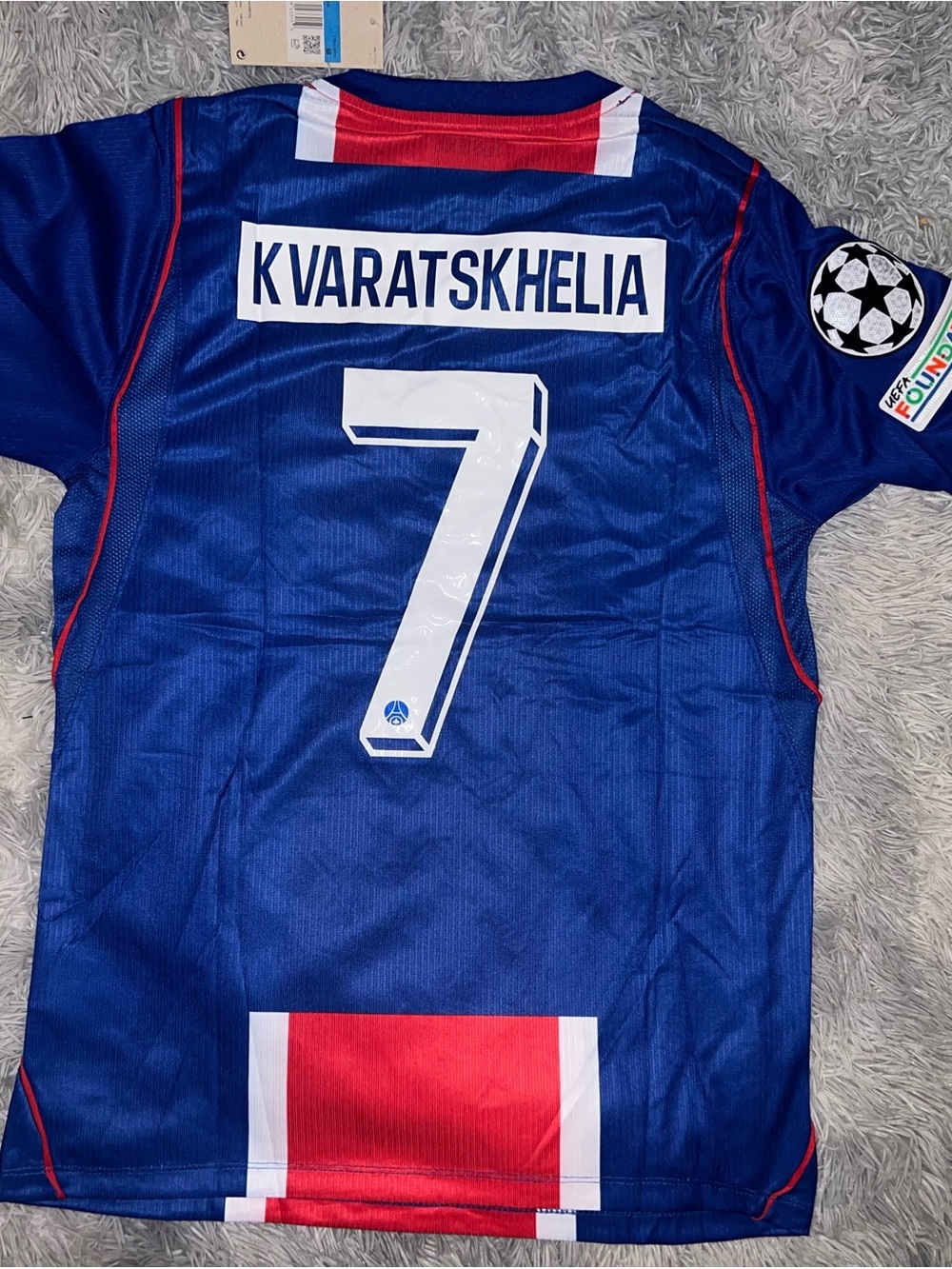 Kvaratskhelia #7 Blue Soccer Jersey